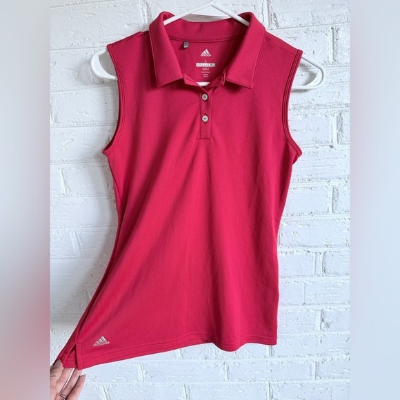 adidas Tops - Adidas Women Golf Sleeveless Polo‎ Shirt Red Size Large